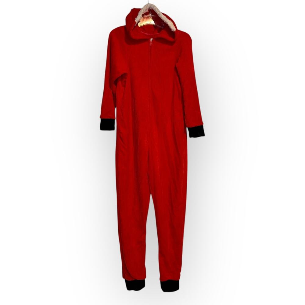 Women's Santa Hooded Jumpsuit Small